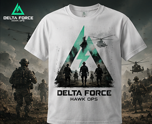 T-shirt Delta Force Hawk Ops Squad | Tee-shirt de joueur militaire tactique