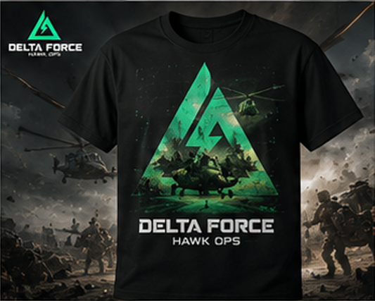 T-shirt Delta Force Hawk Ops Air Assault | T-shirt de gamer militaire tactique