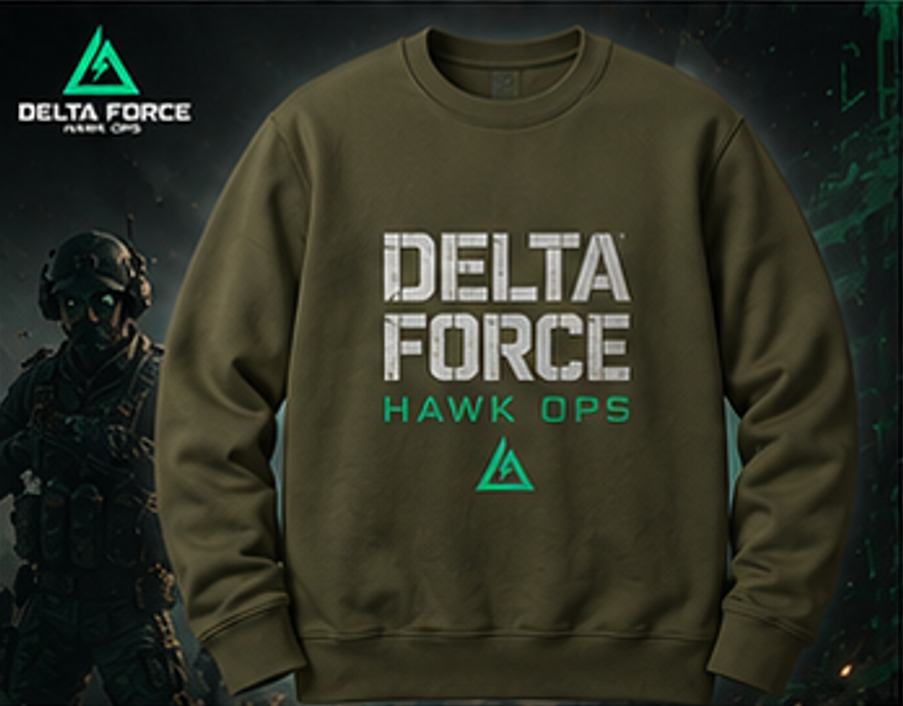 Delta Force Hawk Ops Logo Sweatshirt | Tactical Gaming Crewneck