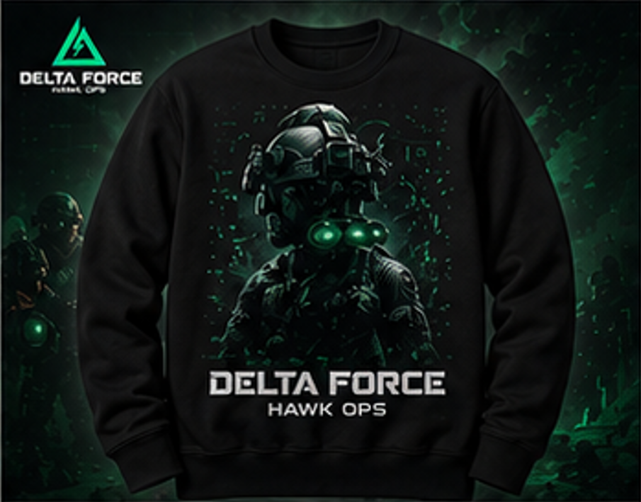 Delta Force Hawk Ops Night Vision Sweatshirt | Tactical Special Forces Crewneck