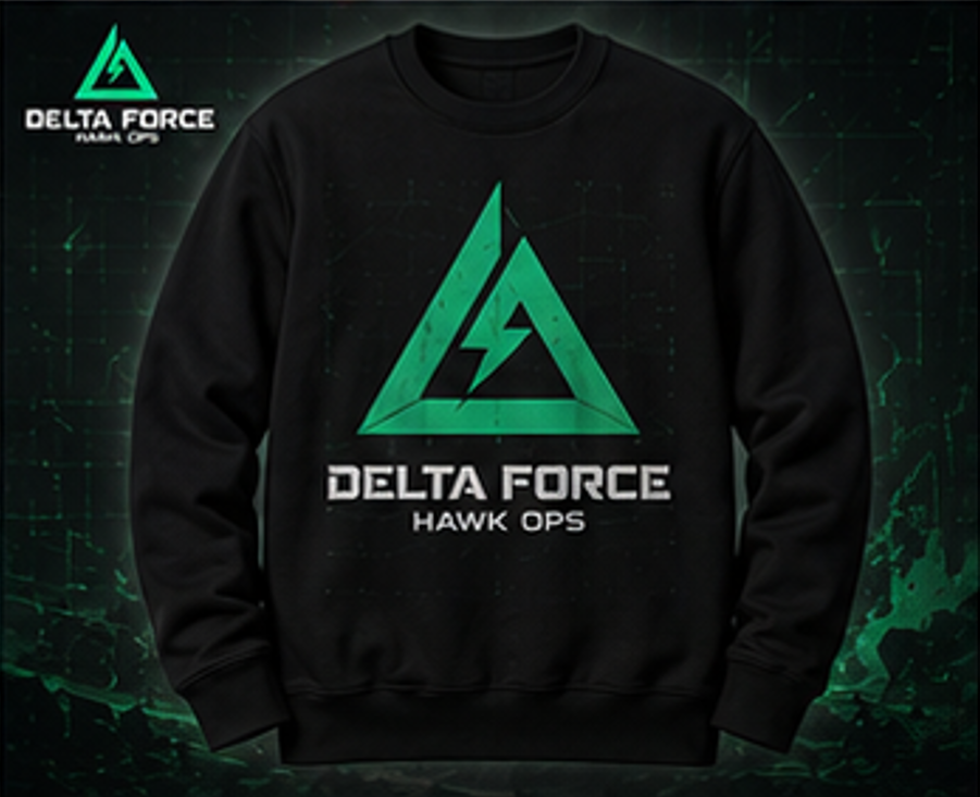 Delta Force Hawk Ops Logo Sweatshirt | Tactical Gaming Crewneck