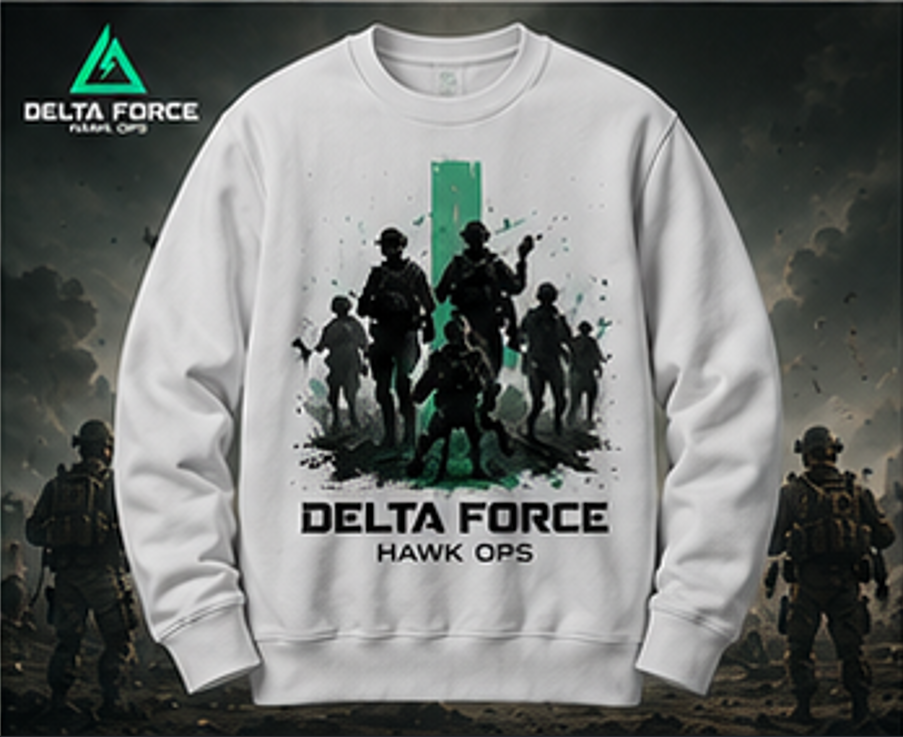 Delta Force Hawk Ops Squad Sweatshirt | Tactical Team Crewneck