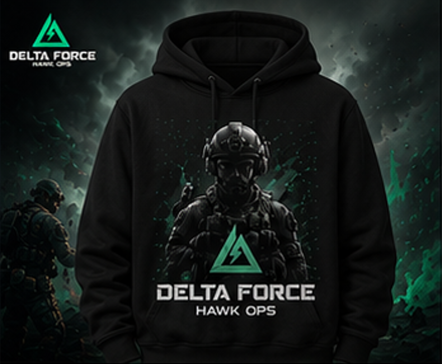 Delta Force Hawk Ops Operator Hoodie | Tactical Gaming Pullover