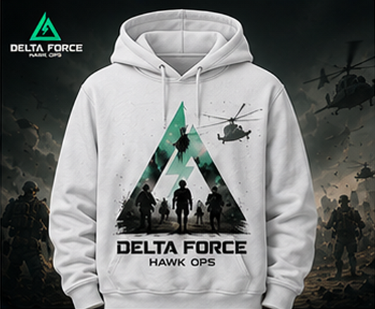 Sweat à capuche Delta Force Hawk Ops Squad | Pull de jeu tactique
