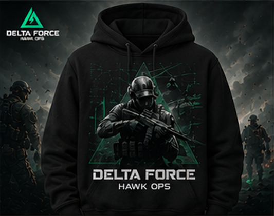 Sweat à capuche Delta Force Hawk Ops Tactical Operator | Pull Militaire FPS