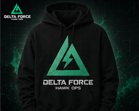 Delta Force Hawk Ops Logo Hoodie | Tactical Gaming Pullover
