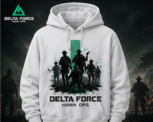 Delta Force Hawk Ops Strike Team Hoodie | Tactical FPS Gaming Pullover
