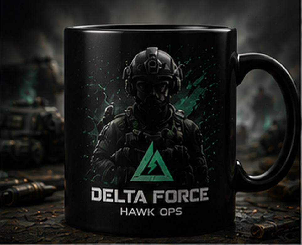 Delta Force Hawk Ops Mug | Tactical Gaming Coffee Cup