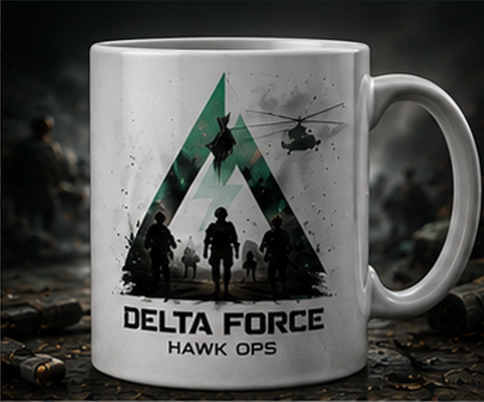Delta Force Hawk Ops Mug | Tactical Military Gaming Cup