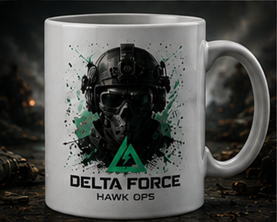 Delta Force Hawk Ops Mug | Tactical Operator Gaming Cup