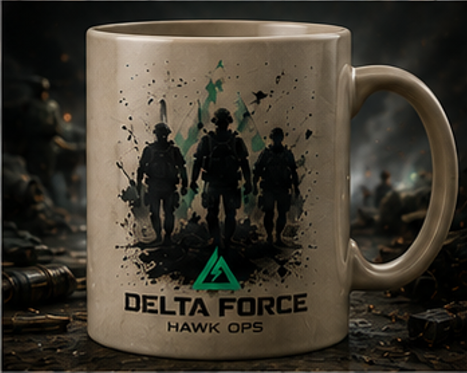 Delta Force Hawk Ops Mug | Tactical Team Gaming Cup