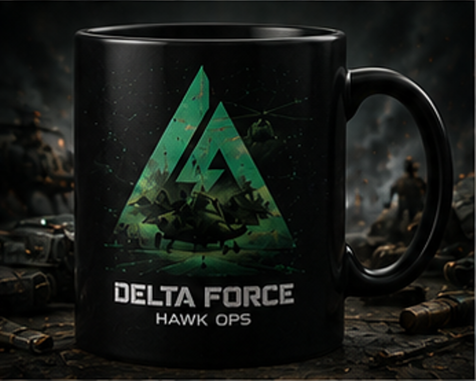 Delta Force Hawk Ops Mug | Tactical Logo Gaming Cup