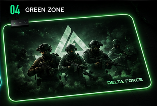 Delta Force 全尺寸滑鼠墊 - 防滑遊戲及辦公桌墊系列「BLACK 1」