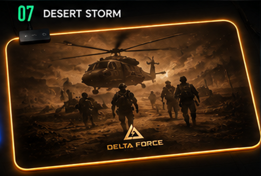 Delta Force 全尺寸滑鼠墊 - 防滑遊戲及辦公桌墊系列「BLACK 1」