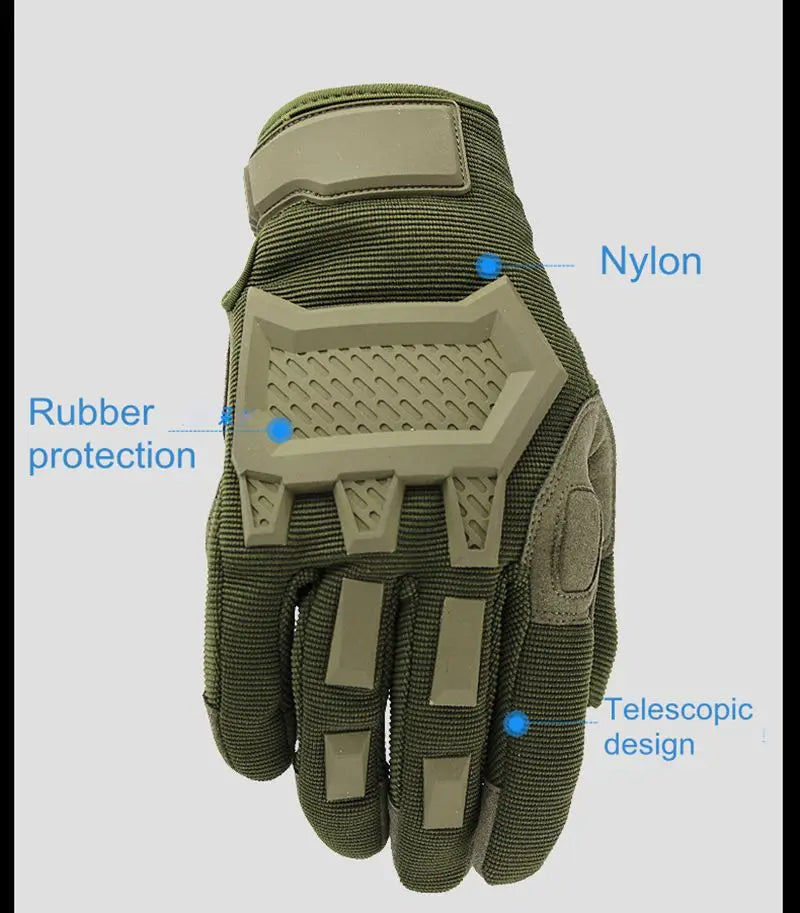 Delta Force Tactical Gloves - Non-Slip Full Finger Combat Gloves