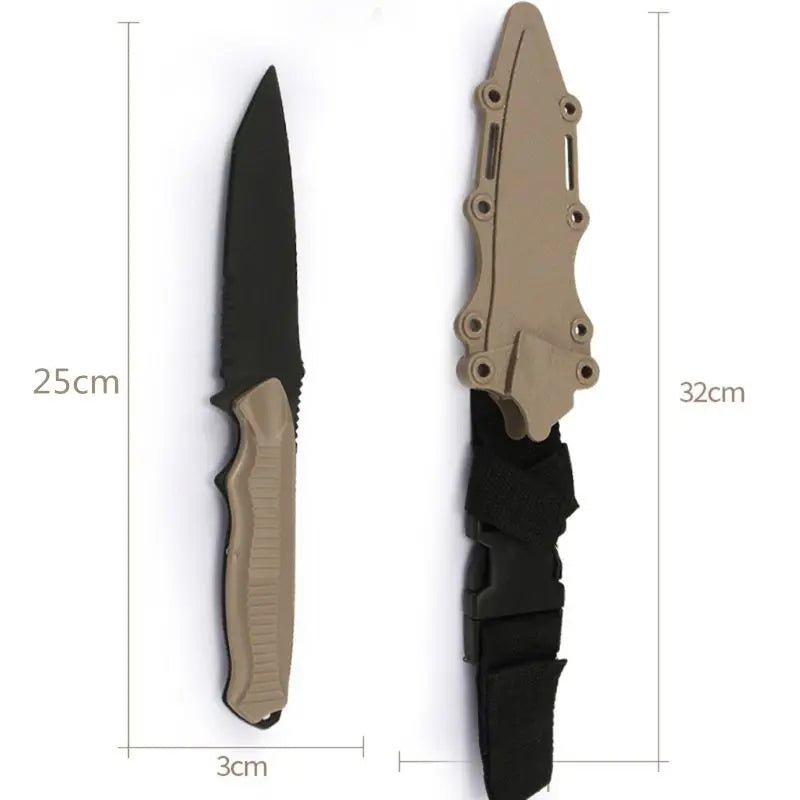 1:1 Delta Force Tactical Rubber Knife - Safe Military Training & Cosplay Prop