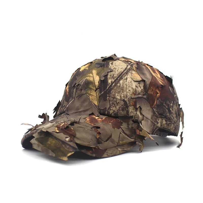 Delta Force Hawk Ops Tactical Baseball Cap – 3D Leaf Camo Snapback for Outdoor Adventures