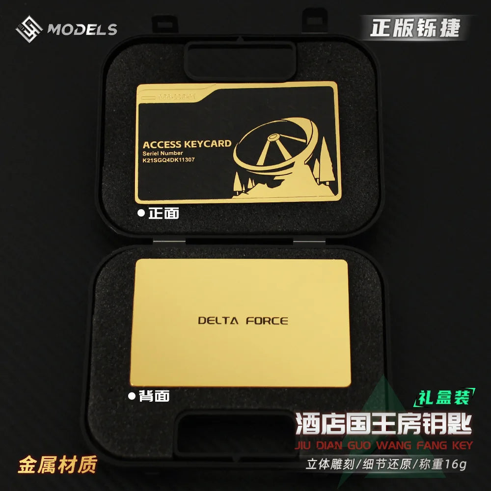 Delta Force Metal Key Card – Tactical Game Collectible | Baksh Keys & Gaming Prop