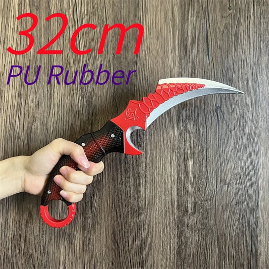Couteau griffe Delta Force Scarlet Falcon – Réplique 1:1 du poignard Black Hawk (lame en caoutchouc PU sûre)