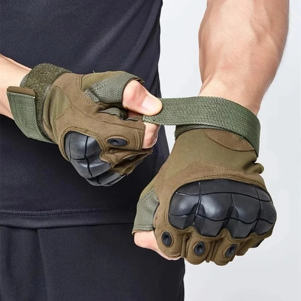 Delta Force Tactical Gloves - Half & Full Finger Anti-Skid Protective Gear