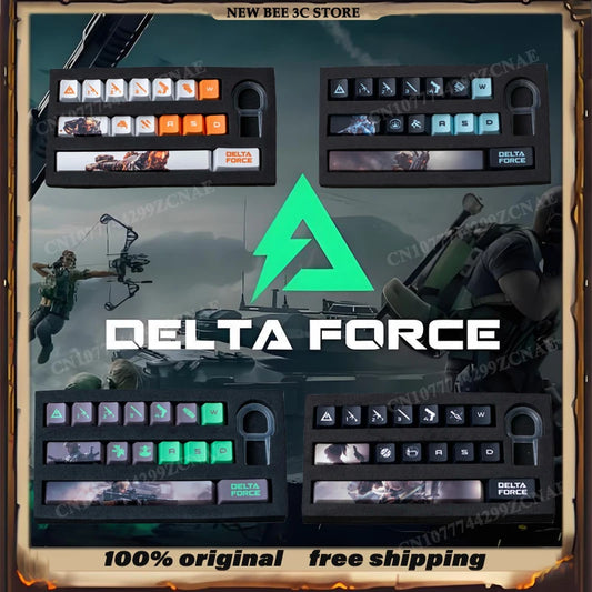 Nouveau thème Delta Force personnalisé Hauteur OEM PBT Sublimation Thermique Touches 15 Touches/28 Touches LUNA VYRON KAI SILVA Touches Cadeau PC