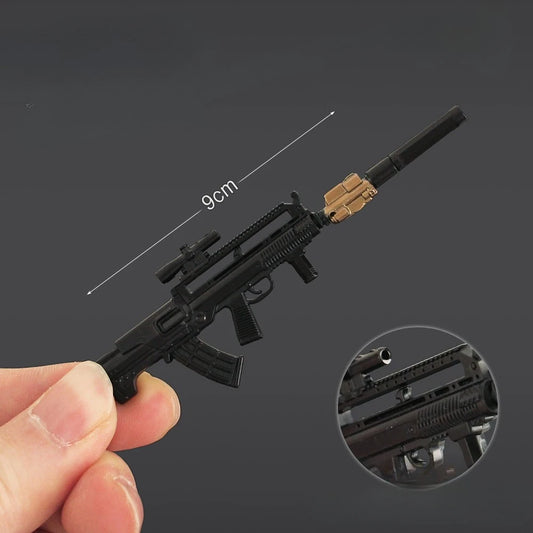 三角洲部隊T95-1槍模型鑰匙圈 – 9cm迷你金屬吊墜，收藏家、玩家及粉絲專用