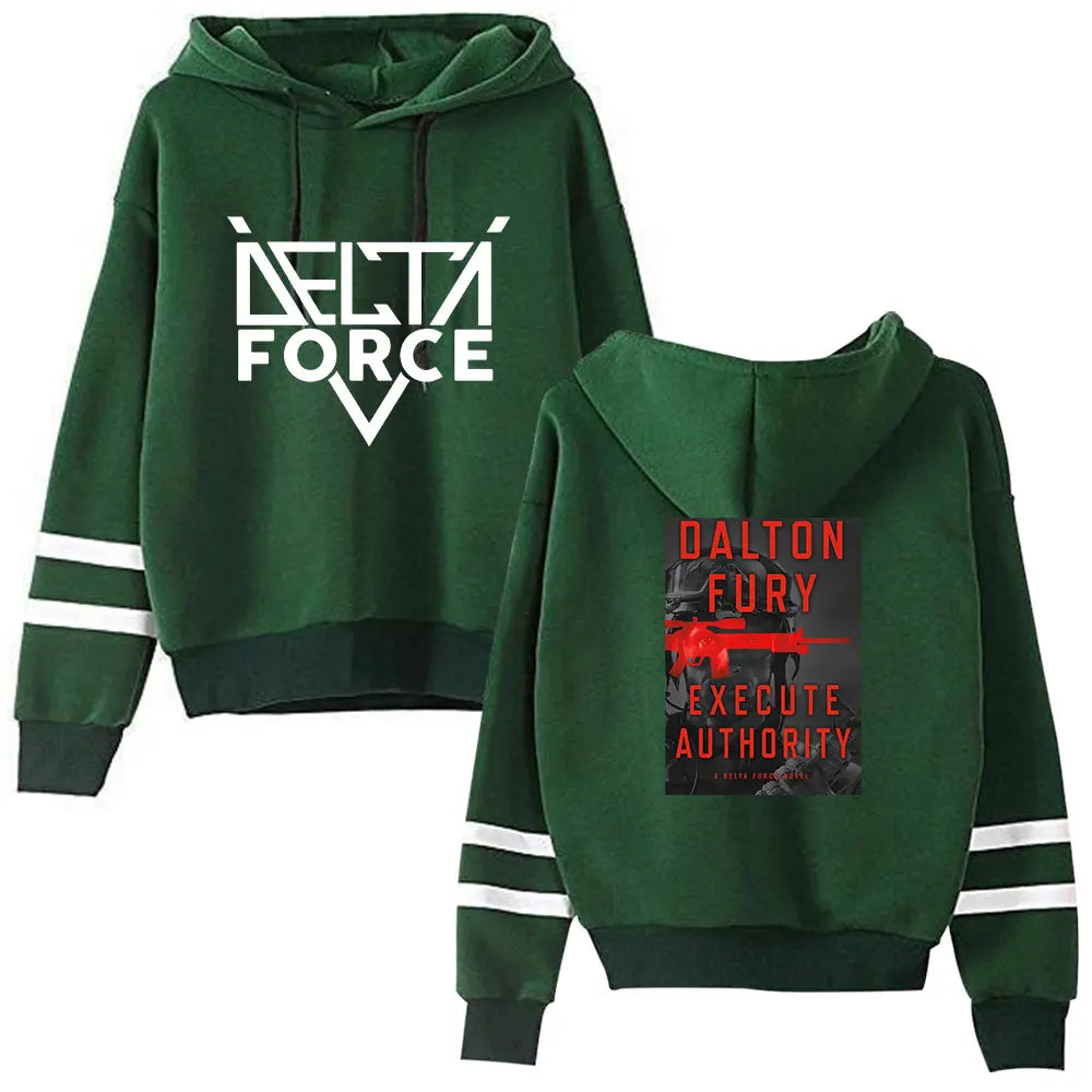 Delta Force Tracklist Pullover Hoodies - Unisex Hip-Hop Streetwear Sweatshirts