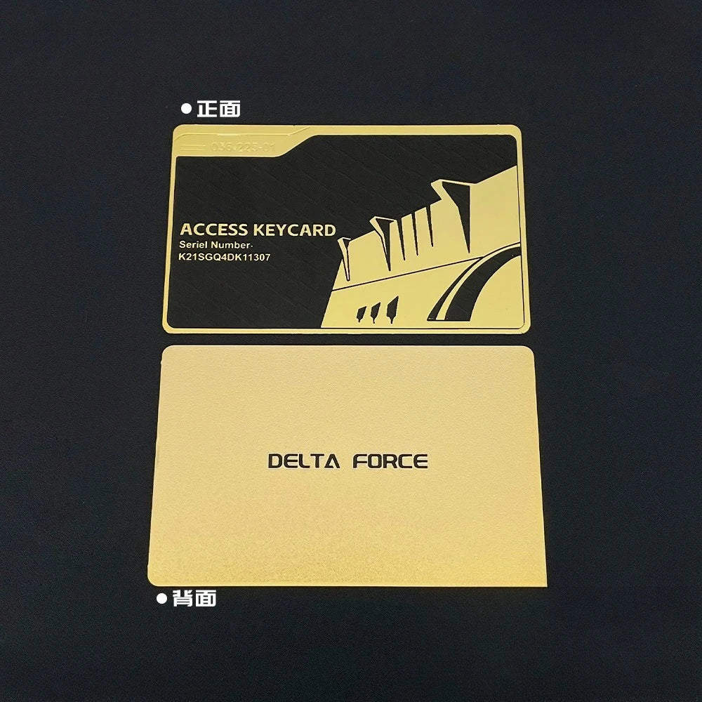 Delta Force Metal NFC Game Card – President's Lounge Cosplay Accessory & Collectible Ornament