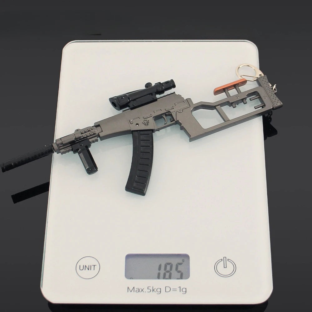 Delta Force VSS Gun Model Keychain – 22cm Metal Weapon Pendant, Arena Breakout Game Collectible Jewelry & Gift for Men