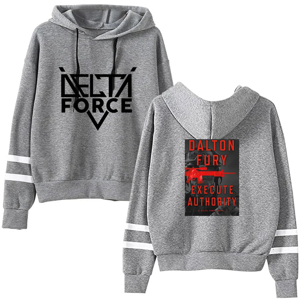 Delta Force Tracklist Pullover Hoodies - Unisex Hip-Hop Streetwear Sweatshirts