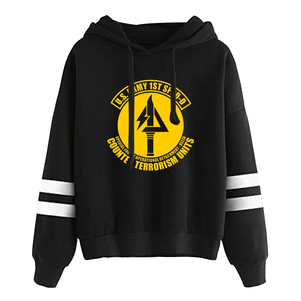 Delta Force Pullover Hoodies Yellow logo - Unisex Fashion Hip-Hop Long Sleeve Sweatshirts