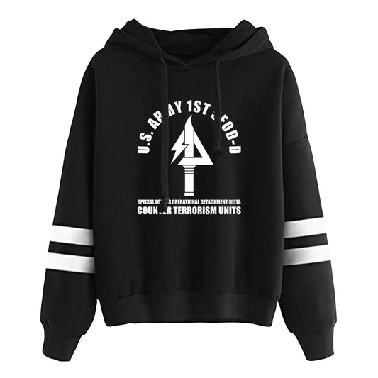 Delta Force Long Sleeve Sweatshirts - Casual Streetwear Pullover Hoodie for Men