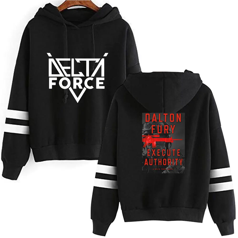 Delta Force Tracklist Pullover Hoodies - Unisex Hip-Hop Streetwear Sweatshirts