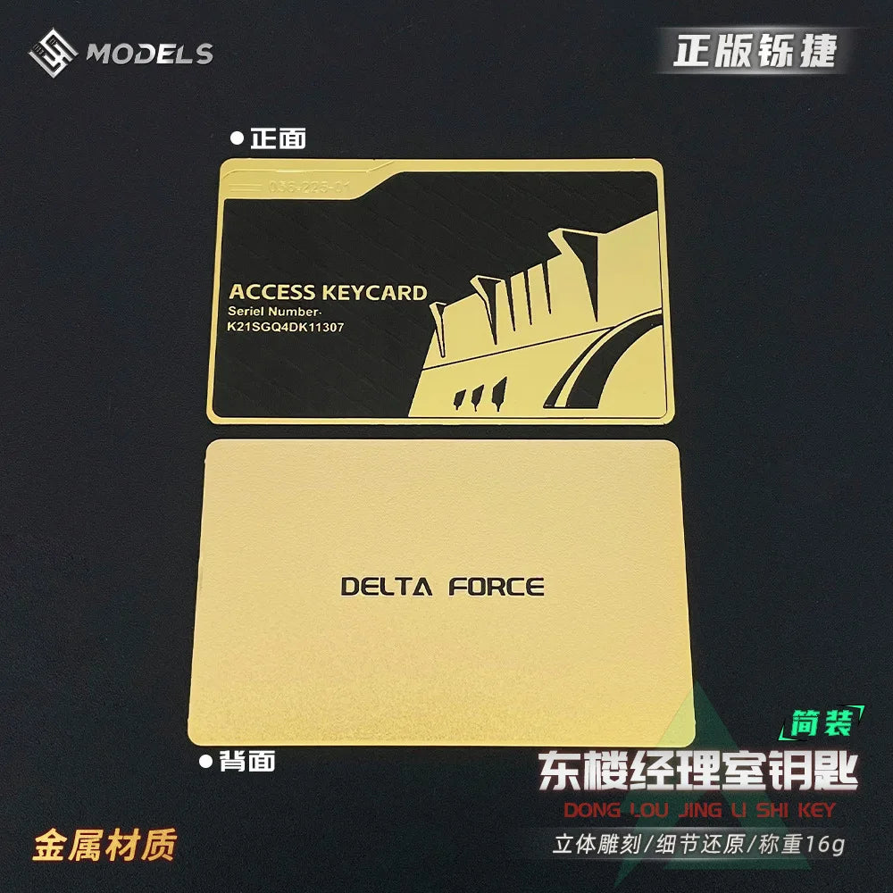 Delta Force Metal NFC Game Card – President's Lounge Cosplay Accessory & Collectible Ornament
