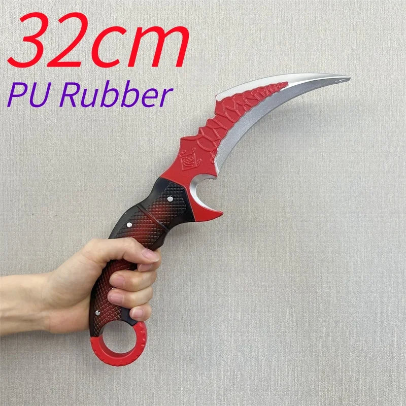 Couteau griffe Delta Force Scarlet Falcon – Réplique 1:1 du poignard Black Hawk (lame en caoutchouc PU sûre)