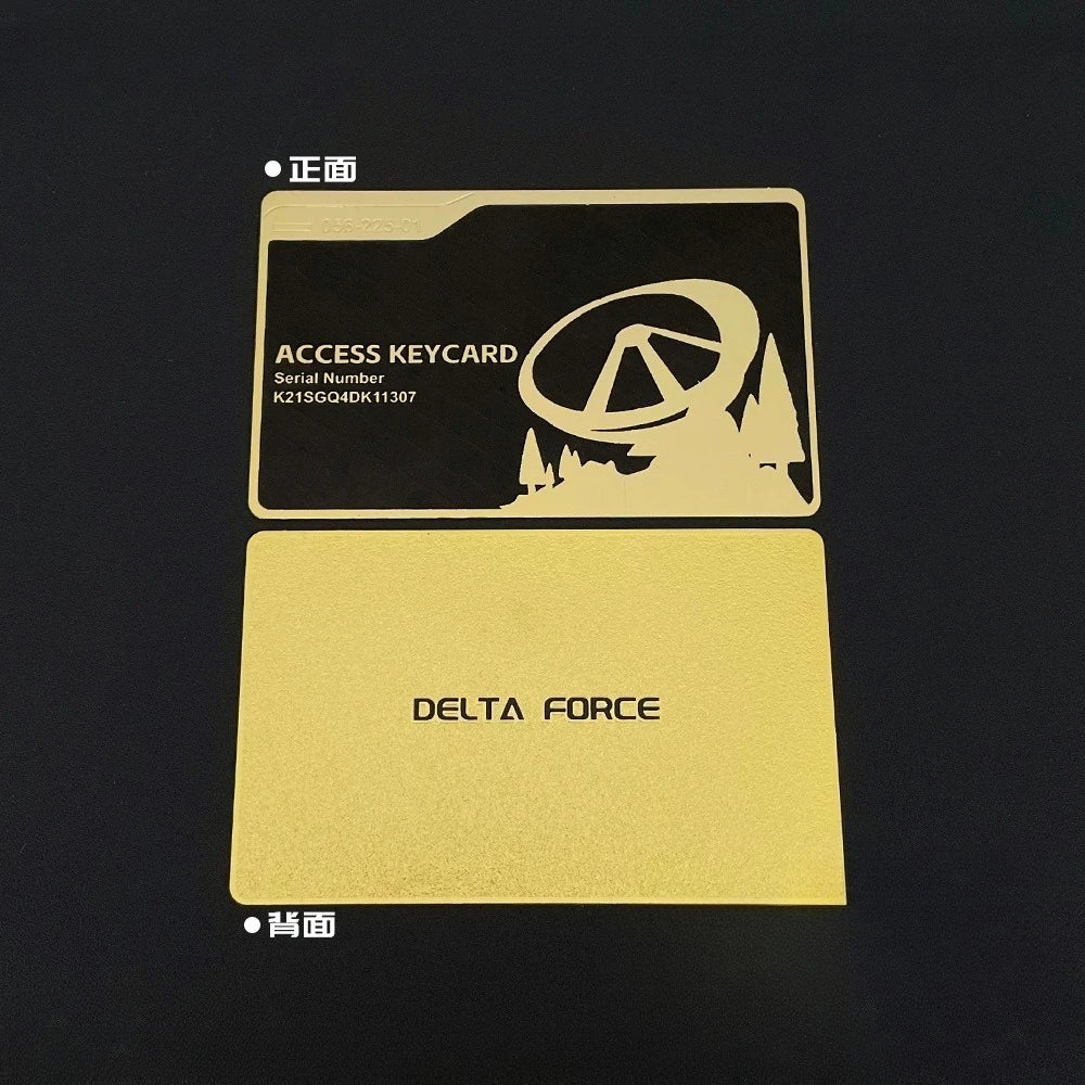 Delta Force Metal NFC Game Card – President's Lounge Cosplay Accessory & Collectible Ornament