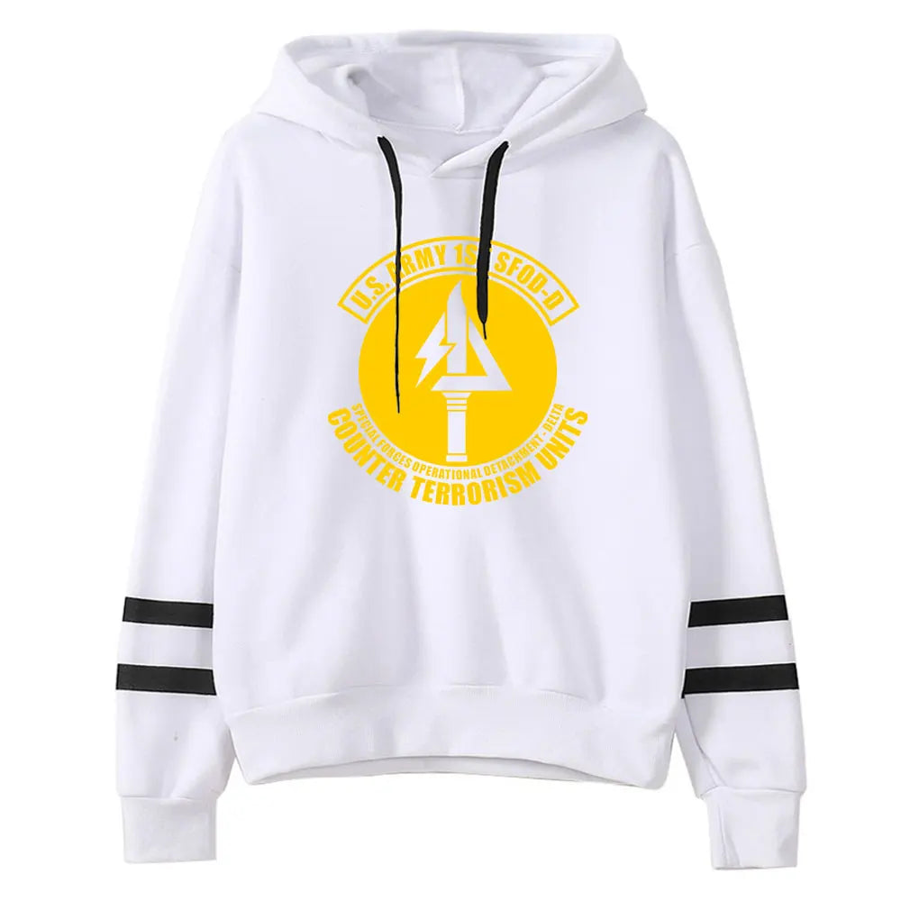 Delta Force Pullover Hoodies Yellow logo - Unisex Fashion Hip-Hop Long Sleeve Sweatshirts