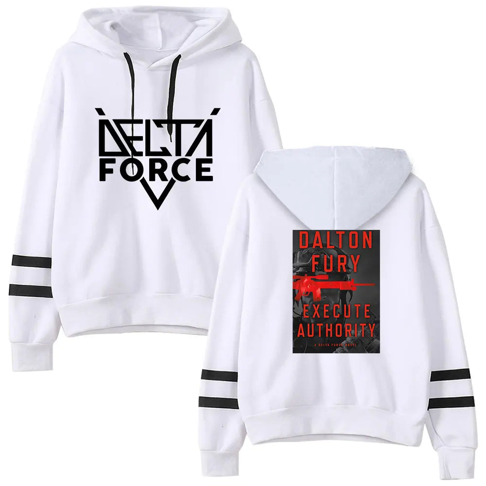 Delta Force Tracklist Pullover Hoodies - Unisex Hip-Hop Streetwear Sweatshirts