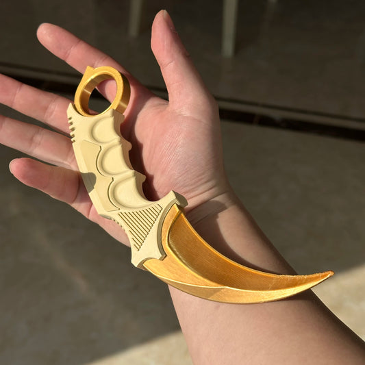 Delta Force Hawk Ops Golden Karambit Claw – Jouet anti-stress EDC sûr, accessoire portable de relaxation pour hommes