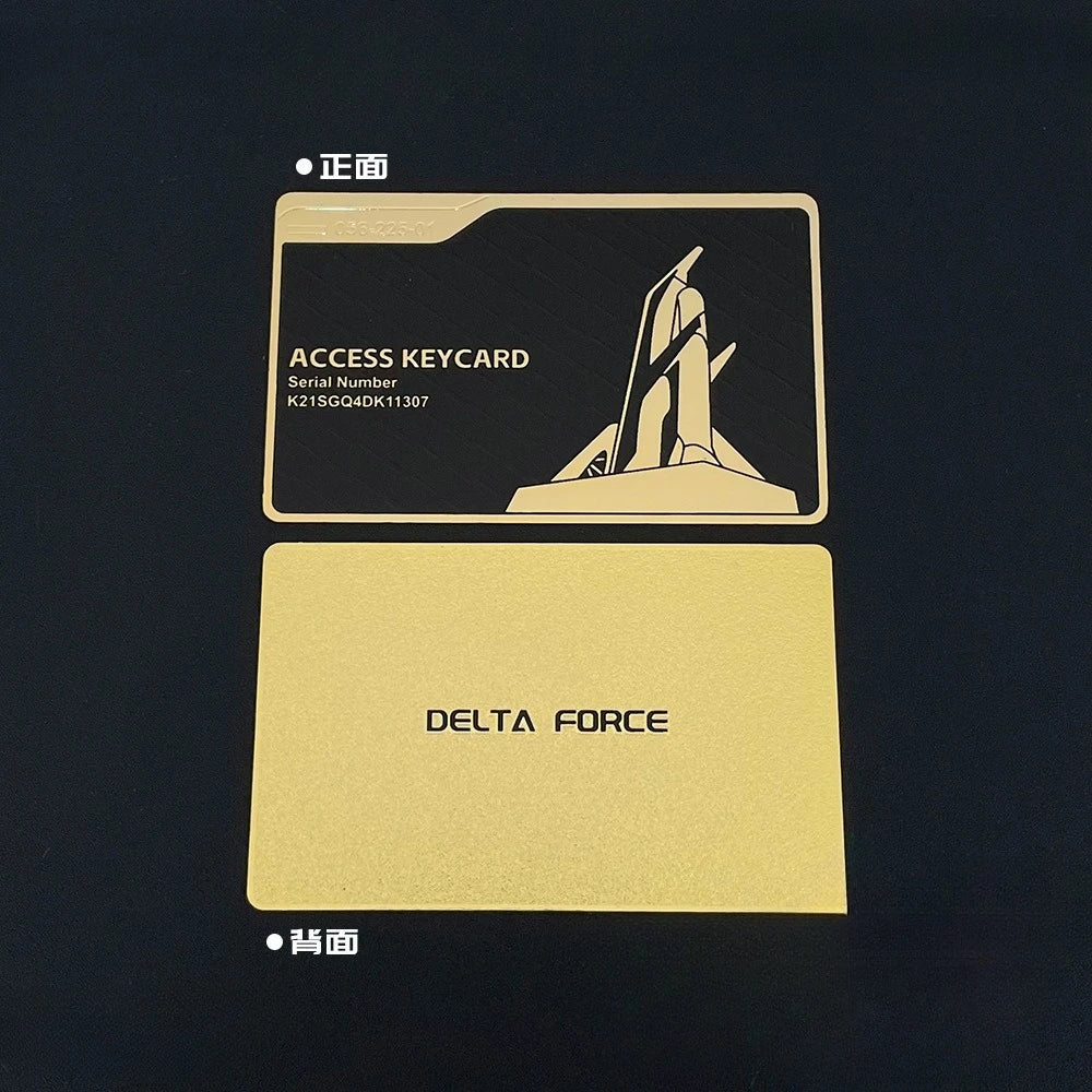 Delta Force Metal NFC Game Card – President's Lounge Cosplay Accessory & Collectible Ornament