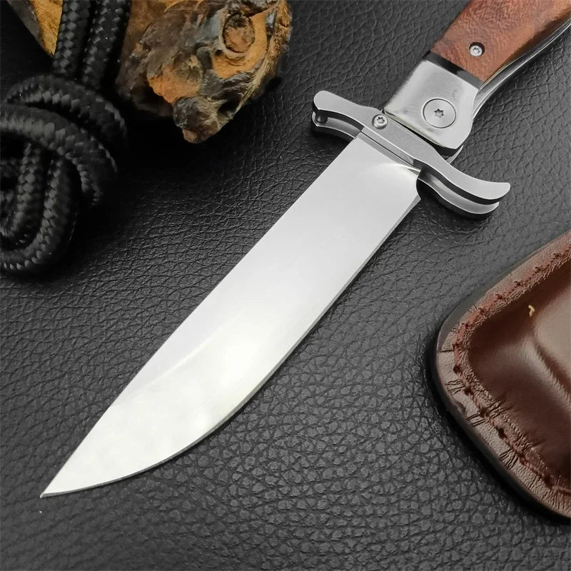 Delta Force NKVD KGB Folding Knife - Tactical 440C Blade with Sour Branch Handle