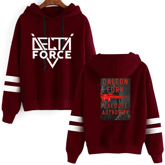 Delta Force Tracklist Pullover Hoodies - Unisex Hip-Hop Streetwear Sweatshirts