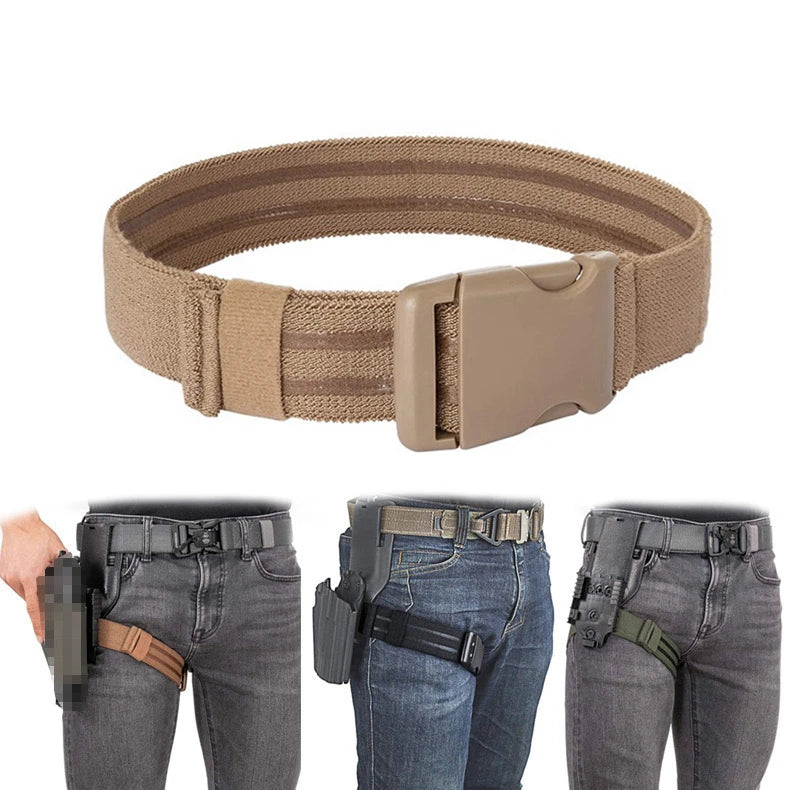 Delta Force Tactical Drop Thigh Strap - Adjustable Elastic Band for Gun Holster