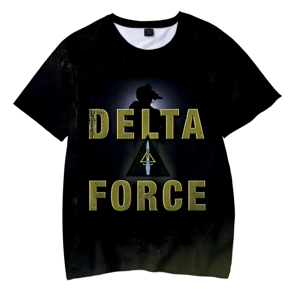 Delta Force Hawk Ops  T-Shirts - Unisex Summer Hip-Hop Short Sleeve Streetwear