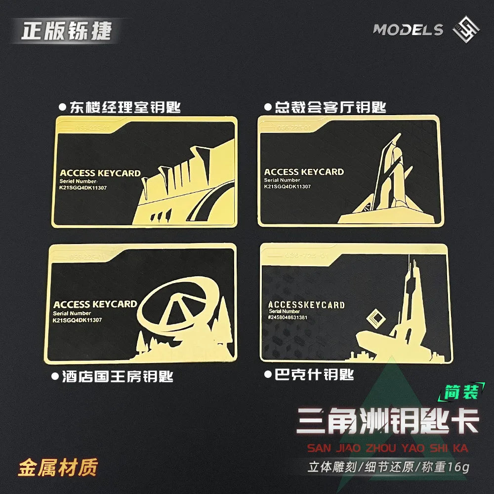 Delta Force Metal NFC Game Card – President's Lounge Cosplay Accessory & Collectible Ornament