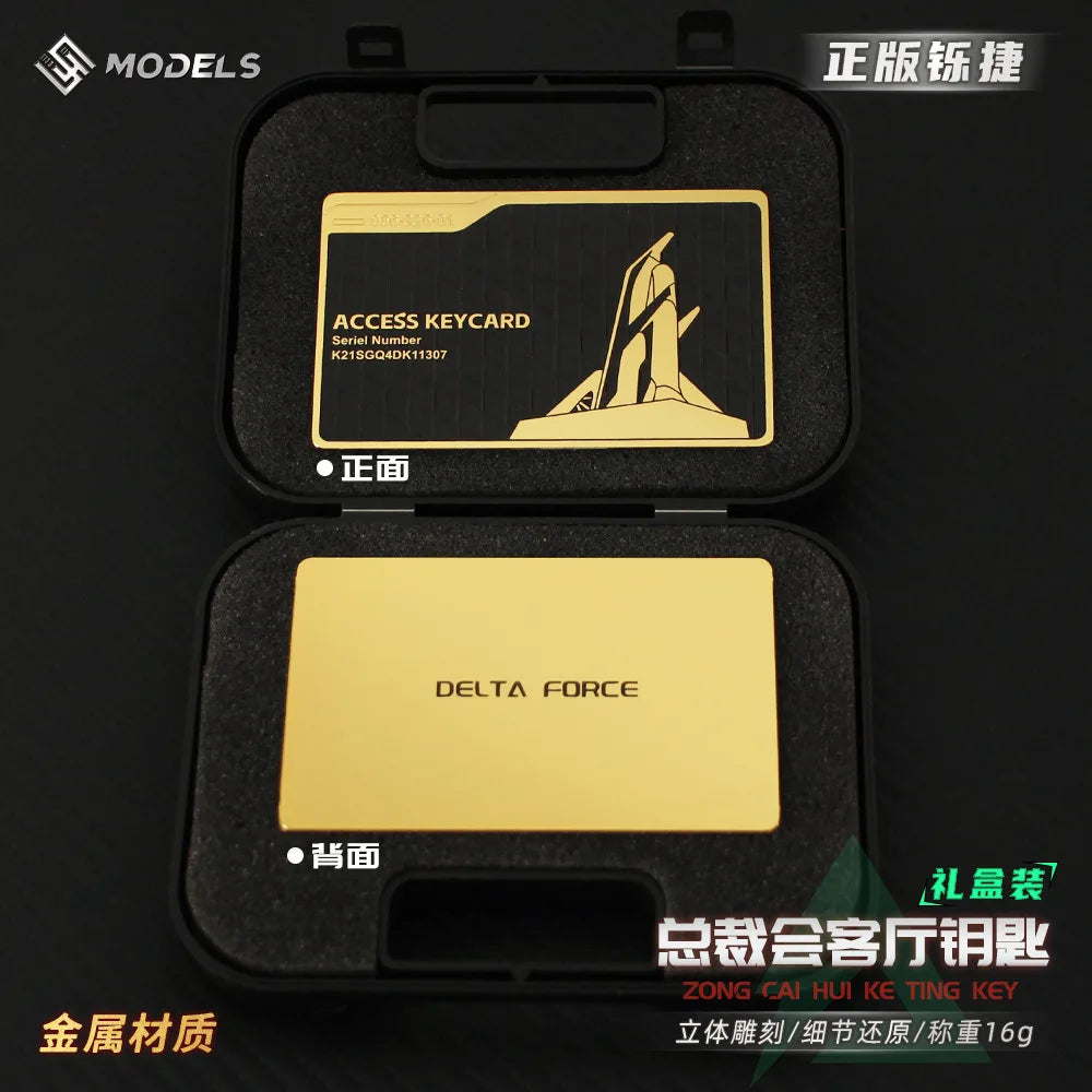 Delta Force Metal Key Card – Tactical Game Collectible | Baksh Keys & Gaming Prop