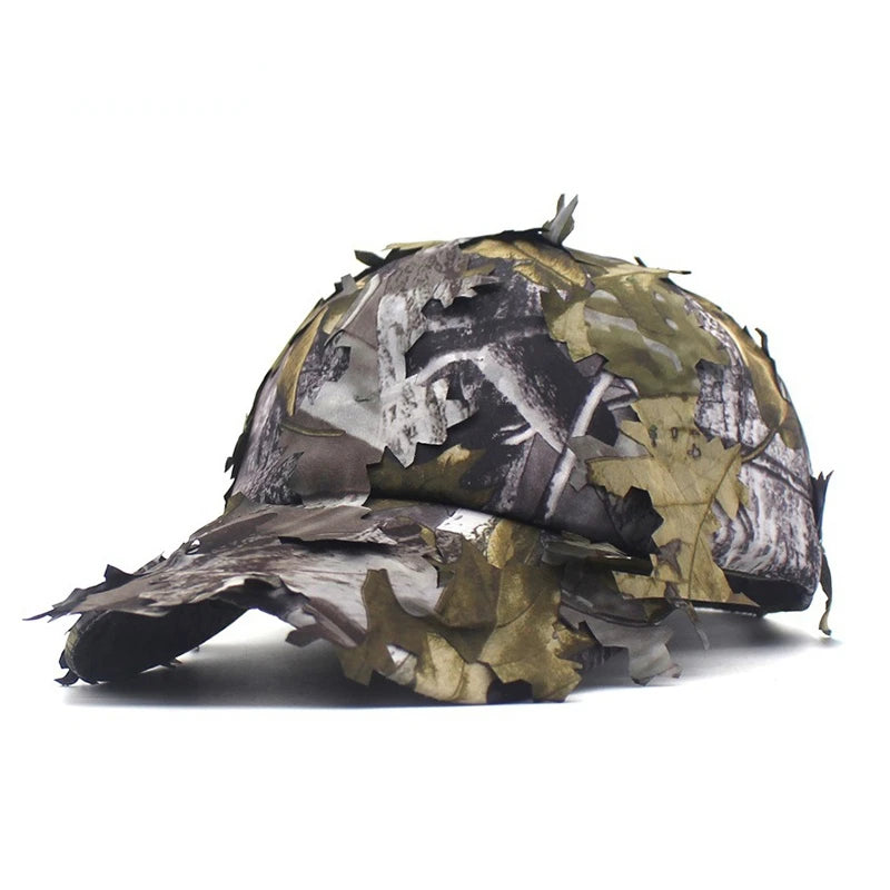 Delta Force Hawk Ops Tactical Baseball Cap – 3D Leaf Camo Snapback for Outdoor Adventures