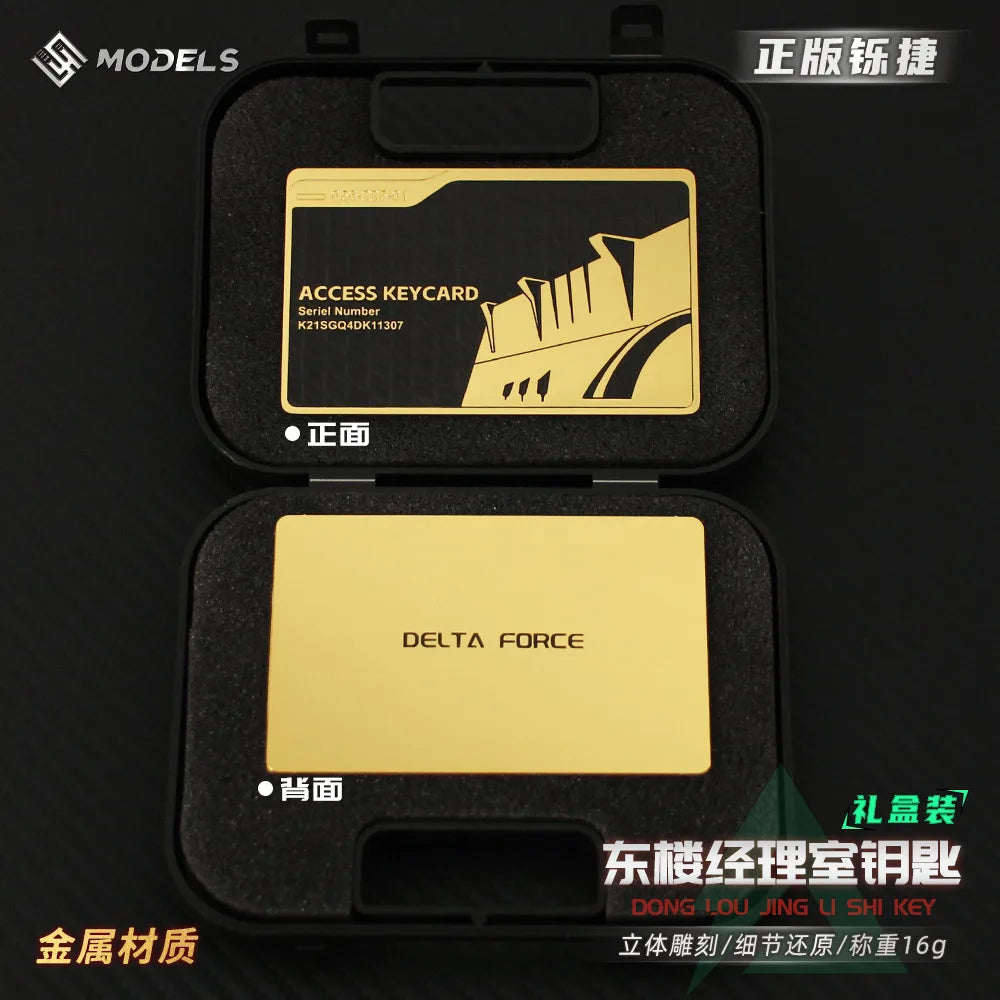 Delta Force Metal Key Card – Tactical Game Collectible | Baksh Keys & Gaming Prop