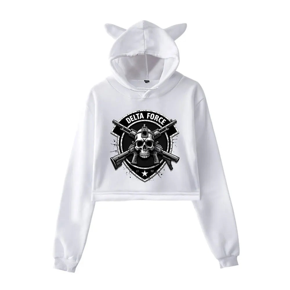 Delta Force Female Cat Ears Hoodie - Stylish Pullover for Women