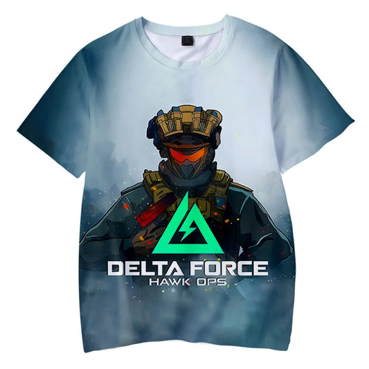 Delta Force Hawk Ops  T-Shirts - Unisex Summer Hip-Hop Short Sleeve Streetwear